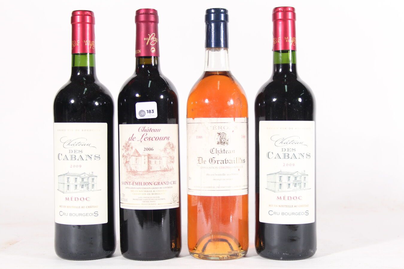 Null 1988年--格拉巴拉斯酒庄
塞隆斯红葡萄酒 - 1瓶 
2006年 - 莱斯库尔酒庄（Chateau De Lescours）
圣埃米利永红葡萄酒 &hellip;