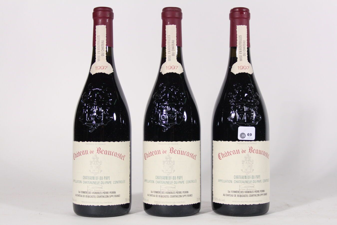 Null 1997 - Château De Beaucastel 
Chateauneuf-du-Pape rosso - 3 bottiglie
