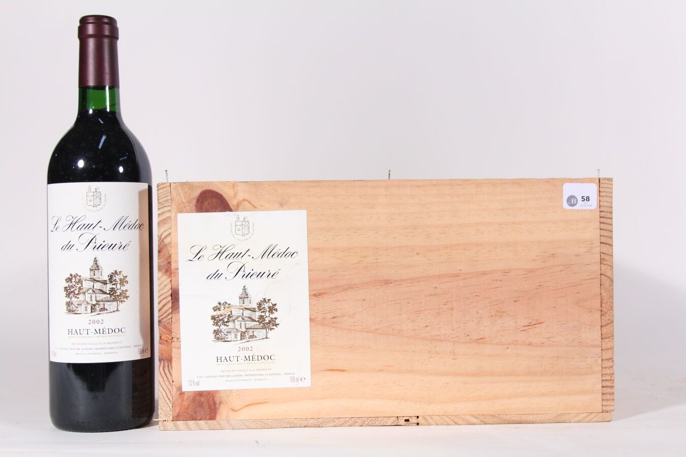 Null 2002年 - Le Haut Medoc du Prieuré 
上梅多克红葡萄酒 - 12 blles CBO