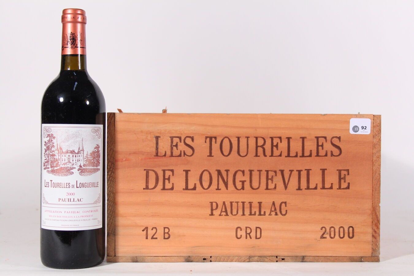 Null 2000年--Les Tourelles de Longueville
波亚克红葡萄酒 - 12瓶CBO