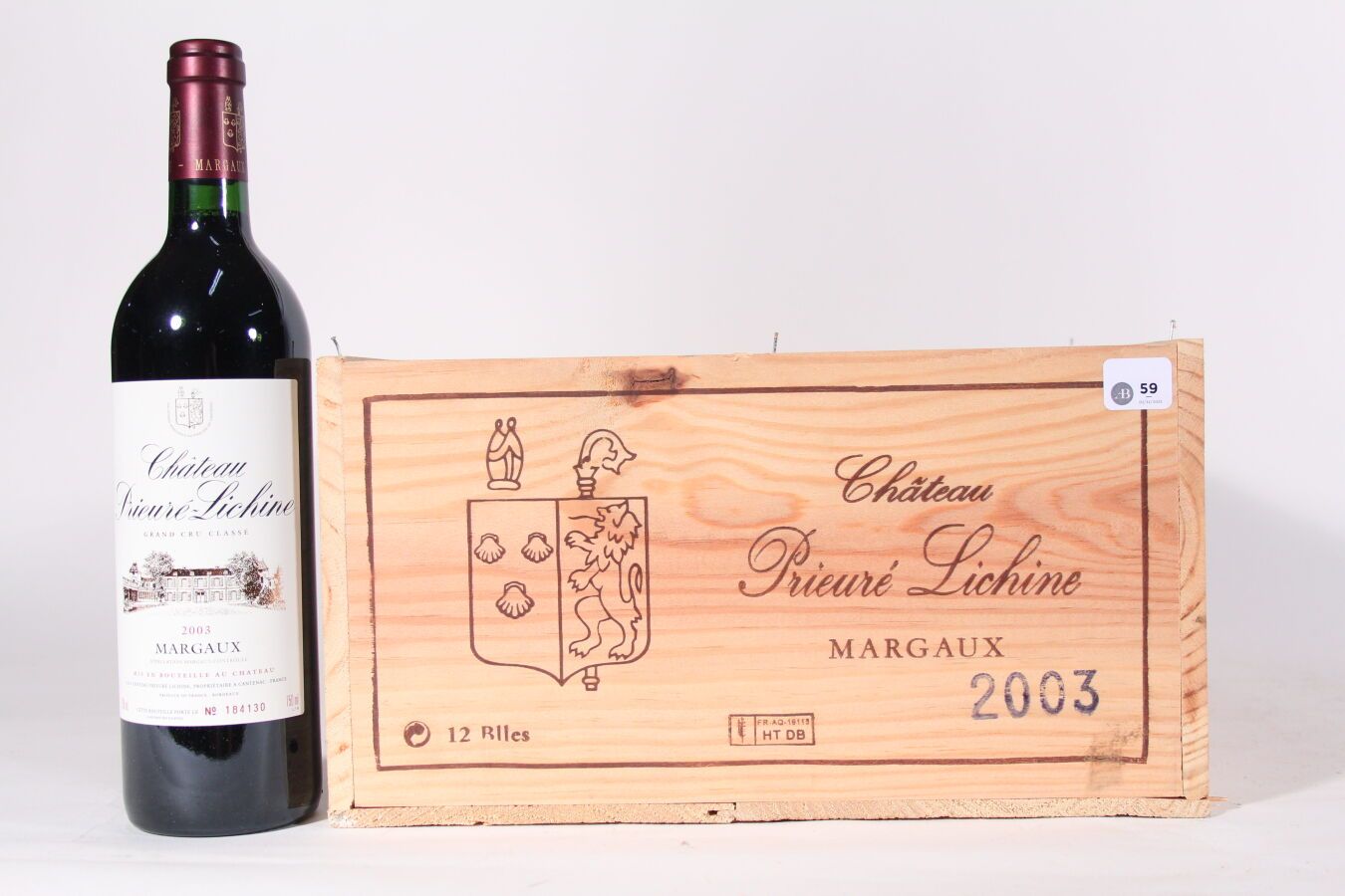 Null 2003 - Château Prieuré-Lichine
Margaux Rojo - 12 blles CBO
