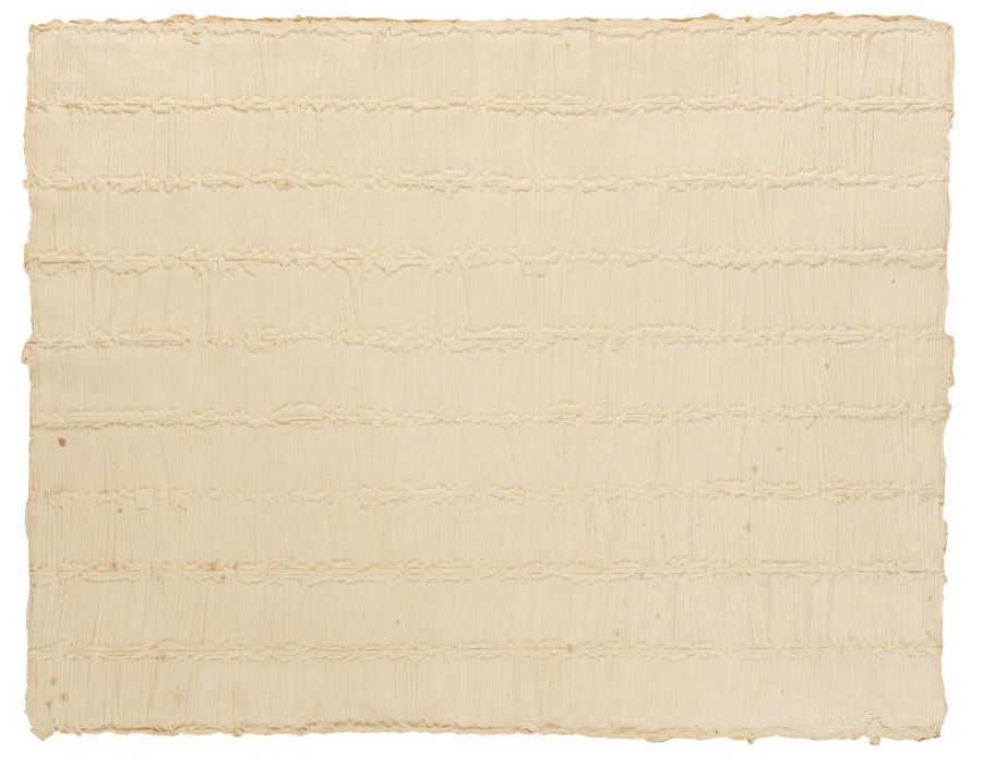 Null ZEITGENÖSSISCHE SCHULE
Komposition
Geprägtes Blatt Papier.
50 x 65 cm.