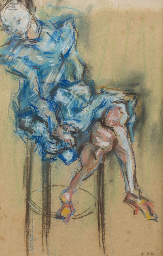 Null René MORERE (1907-1942) zugeschrieben.
Sitzende Person
Pastell auf Papier, &hellip;