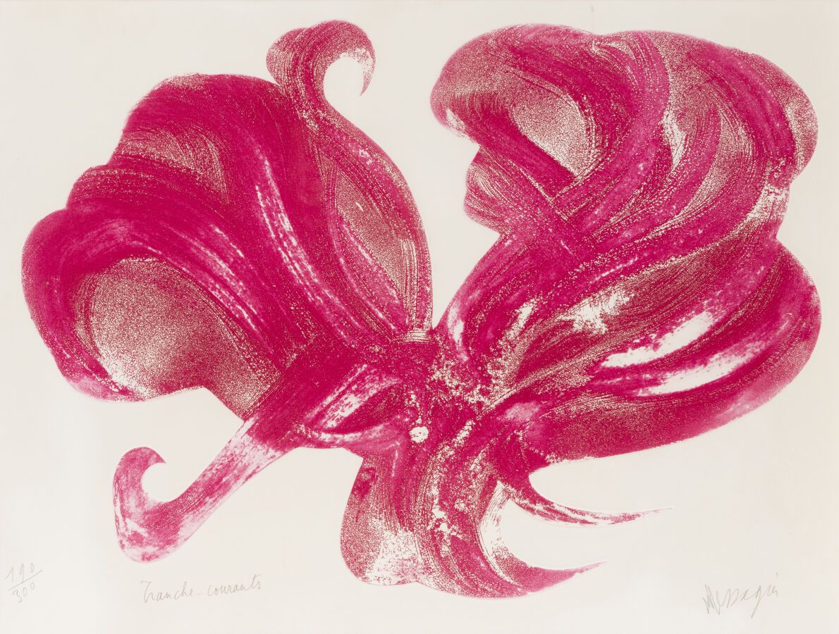 Null 让-梅萨基耶 (1920-1999)
特朗什-库兰茨(Tranche-Courants)
彩色雕刻，铅笔签名，编号为190/300。
48,5 x 6&hellip;