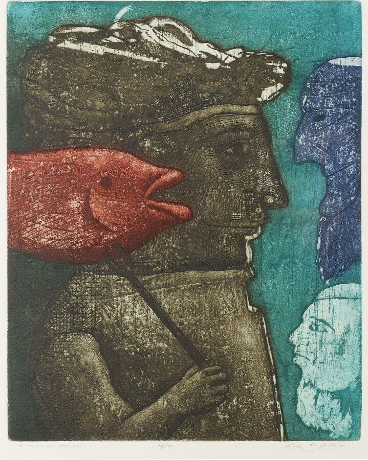 Null 路易斯-阿尔贝托-索拉里 (1918-1993)
巨大的男人》（El Hombre del gran pez
彩色雕刻，用铅笔签名，编号26/50。
&hellip;