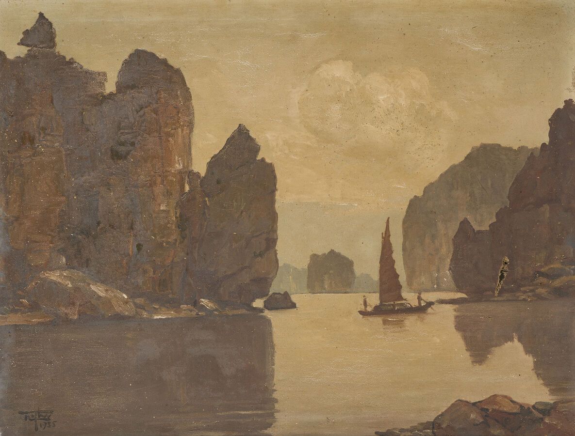 Null Mai Thu NGUYEN (20th)
Halong Bay, 1935
Oil on canvas, signed and dated "193&hellip;