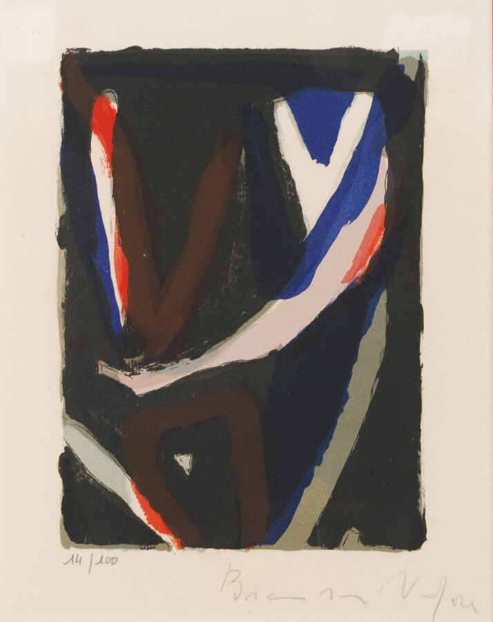Null 布拉姆-范-维尔德(1895-1981)
创作, 1972
牛皮纸上的彩色石版画，签名和编号为14/100。
(Rivière目录77)。
视线尺寸：&hellip;