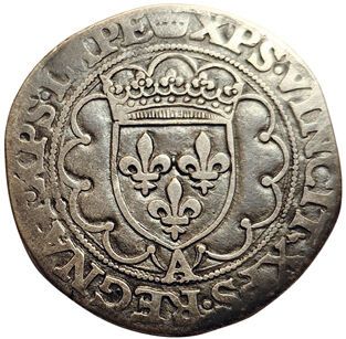 Null Francesco I. 1515-1547. Teston 4° tipo. Parigi. 9,26gr. Gad.281 ( R ). TB+.
