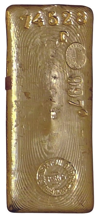 Null Gold ingot. 997grs. With its certificate n°74528.

For security reasons, go&hellip;