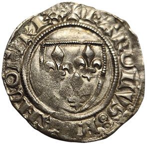 Null Charles VI. 1380-1422. Blanc Guenar. Tournai (Point 16e). 2,98grs. Dy.377C.&hellip;