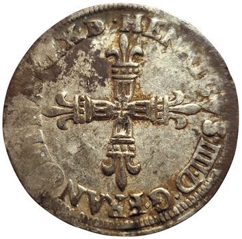 Null Henry IV. Quarter of ecu of Bearn. 1601 Pau. 9,60grs. Gad.603 (R2). QTTB