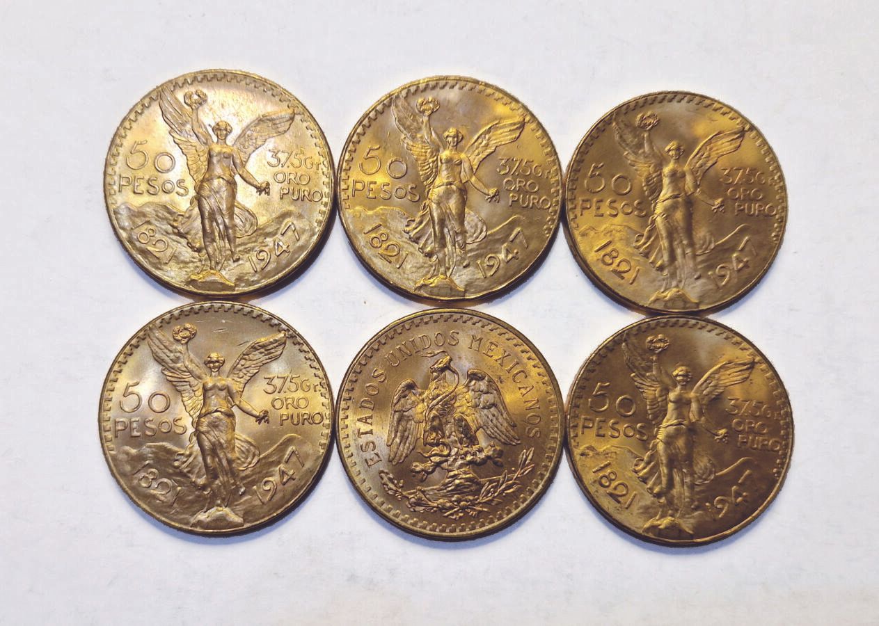 Null Mexico. Lot of 6 pieces of 50 Pesos 1947. SUP to SPL

For security reasons,&hellip;