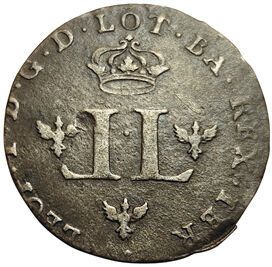 Null 洛林。公国。利奥波德一世，1690/7-1729。XXX否认者的硬币。N.D. Nancy. 2,48grs.Bd.1588 (2Frs). TTB