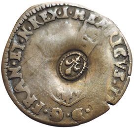 Null Louis XIII. 1610-1643. Quinzain 1594. Limoges. Countermark with lily on dou&hellip;