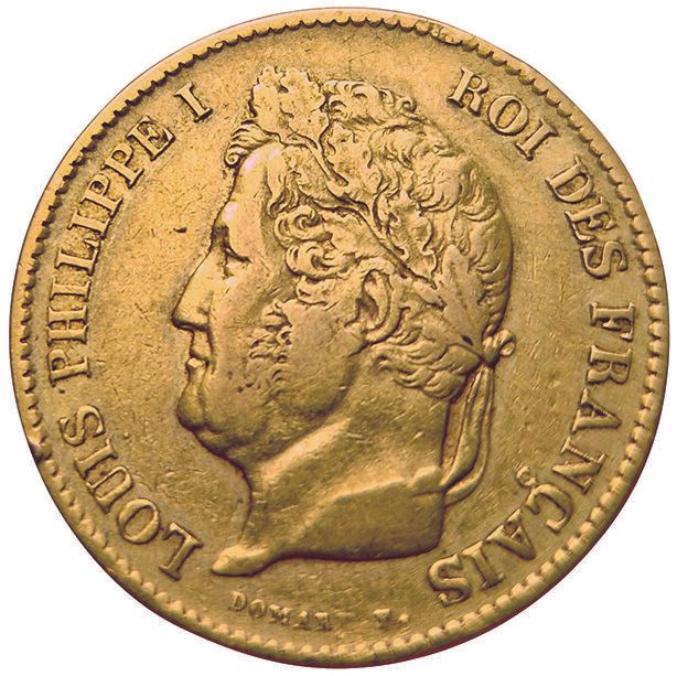 Null 法国。Louis-Philippe. 40 Francs 1834 A.Gad.1106.QTTB

出于安全考虑，金条和金币被保存在银行的金库中，并&hellip;