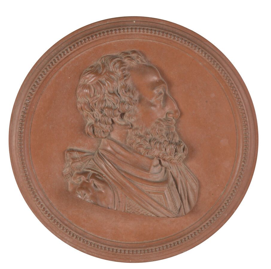 Null A GUSTO DE NINI*
Medallón retrato de Enrique IV de perfil, 
en terracota, m&hellip;