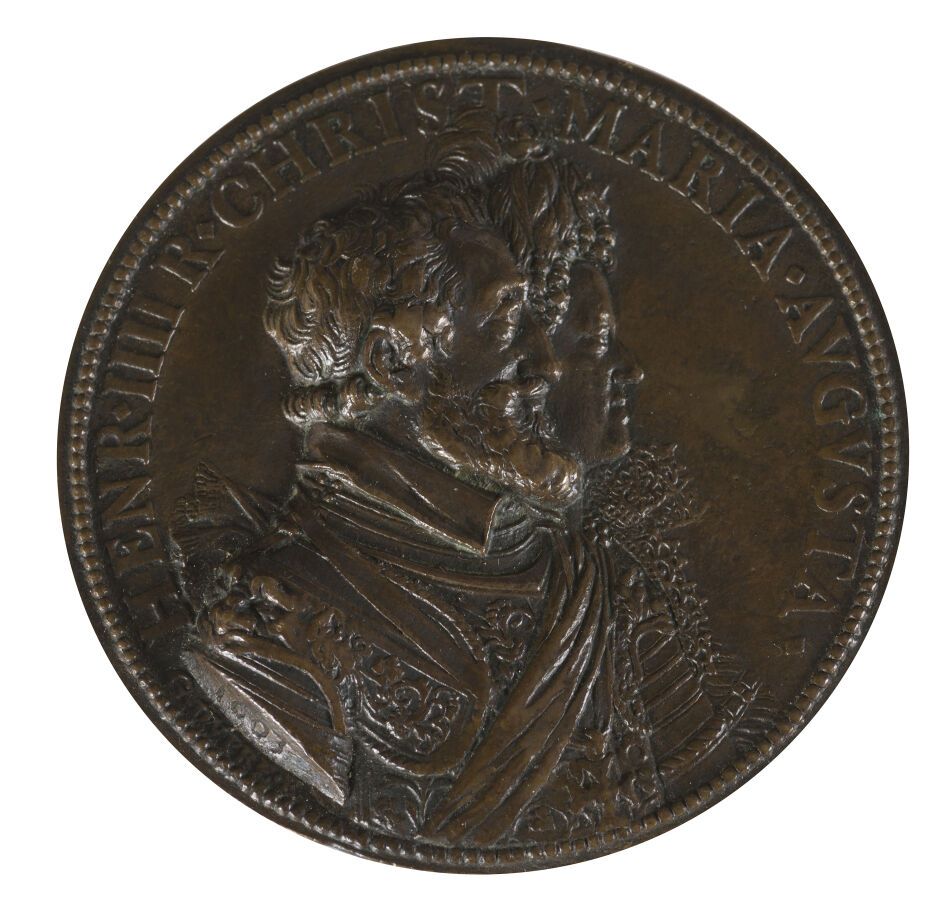Null MEDAGLIA. RAME*
66 mm. 52,3 gr. Nascita del Delfino.
A/ Busto di Enrico IV &hellip;
