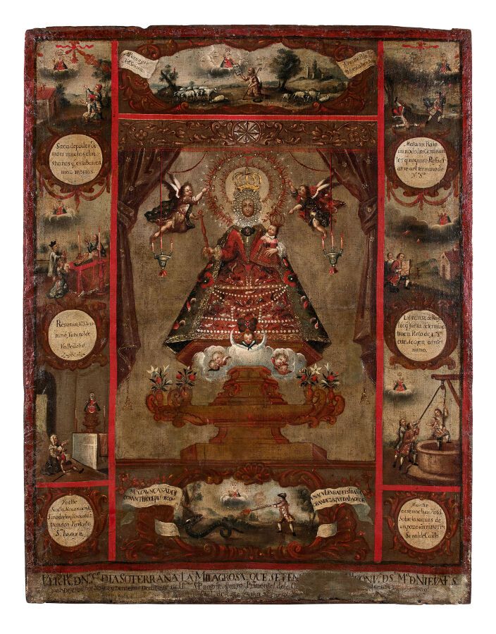 Null ÉCOLE PERUVIENNE DU XVIIIe SIÈCLE, entourage de Marcos ZAPATA
Vierge de la &hellip;
