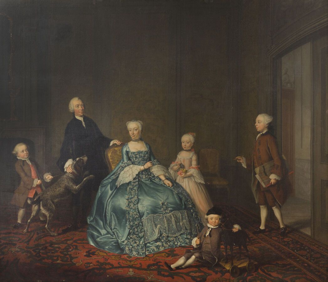 Null Tibout REGTERS (Dordrecht 1710 - Amsterdam 1768)
扬-卡雷尔-凡-德-穆伦家族的肖像
帆布。
右下角有&hellip;