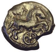 Null Lexoviens. Figura de bronce enfrentada. 2,74grs. DT.2498. Una pieza rara. P&hellip;