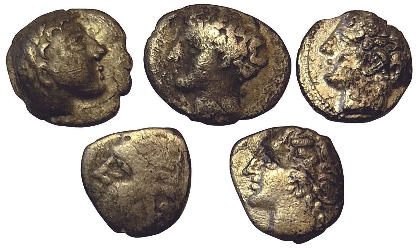 Null 马萨利亚一批 5 枚马萨利亚金币。各种类型。 B至TTB