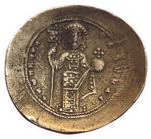 Null Constantin X Ducas. 1060-1067. Miliaresion scyphate. A/ Constantin X debout&hellip;