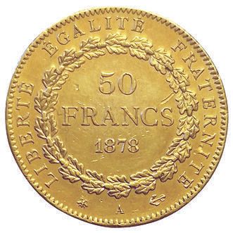 Null IIIe République. 50 Francs Génie 1878 A. F.549/1. 5294 ejemplares TTB+.