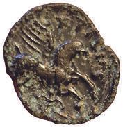 Null Carnuti. PIXTILOS in bronzo con grifone. 4,01gr. DT.2470. TTB+/TTB