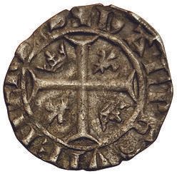 Null Dauphiné. Charles VI, Roi Dauphin. 1380-1409. A/ KAROLVS FRAN REX. Champ éc&hellip;