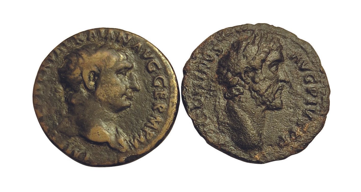 Null Lot de 2 Asses: Trajan et Antonin le Pieux. TB