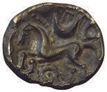 Null Bellovaques. Quarter statère with star. Horse on left. Variant not listed o&hellip;