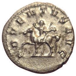 Null Trajan Dèce. 249-251. Antoninien. R/ ADVENTVS AVG. L'Empereur à cheval, ten&hellip;