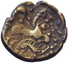Null Baiocasse. II-I secolo a.C. Statere con cinghiale. 6,2gr. DT.2262. TTB