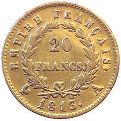 Null 1er Empire. 20 Francs 1813 A. F.516/30. TTB