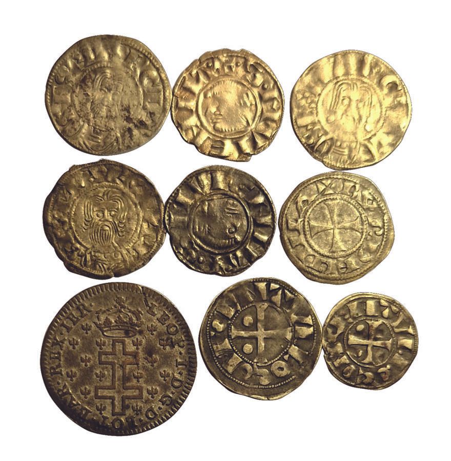Null Lot de 8 monnaies: Limoges denier Barbarin x 3, Archevéché de Vienne x 2, A&hellip;