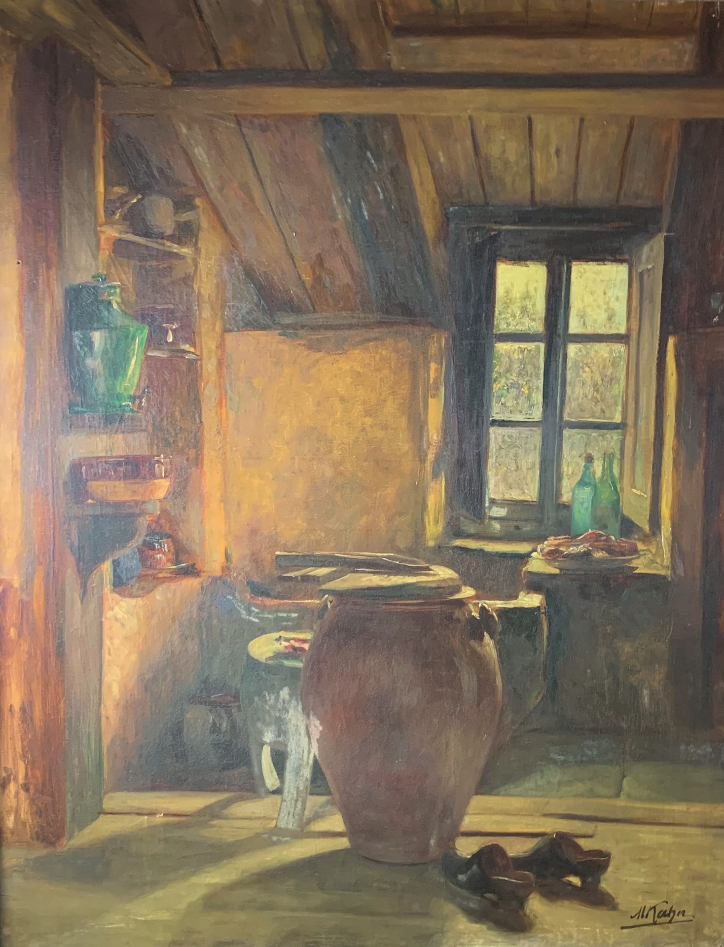 Null Max KAHN (1857-1939)

Intérieur breton.

Huile sur toile signée en bas à dr&hellip;