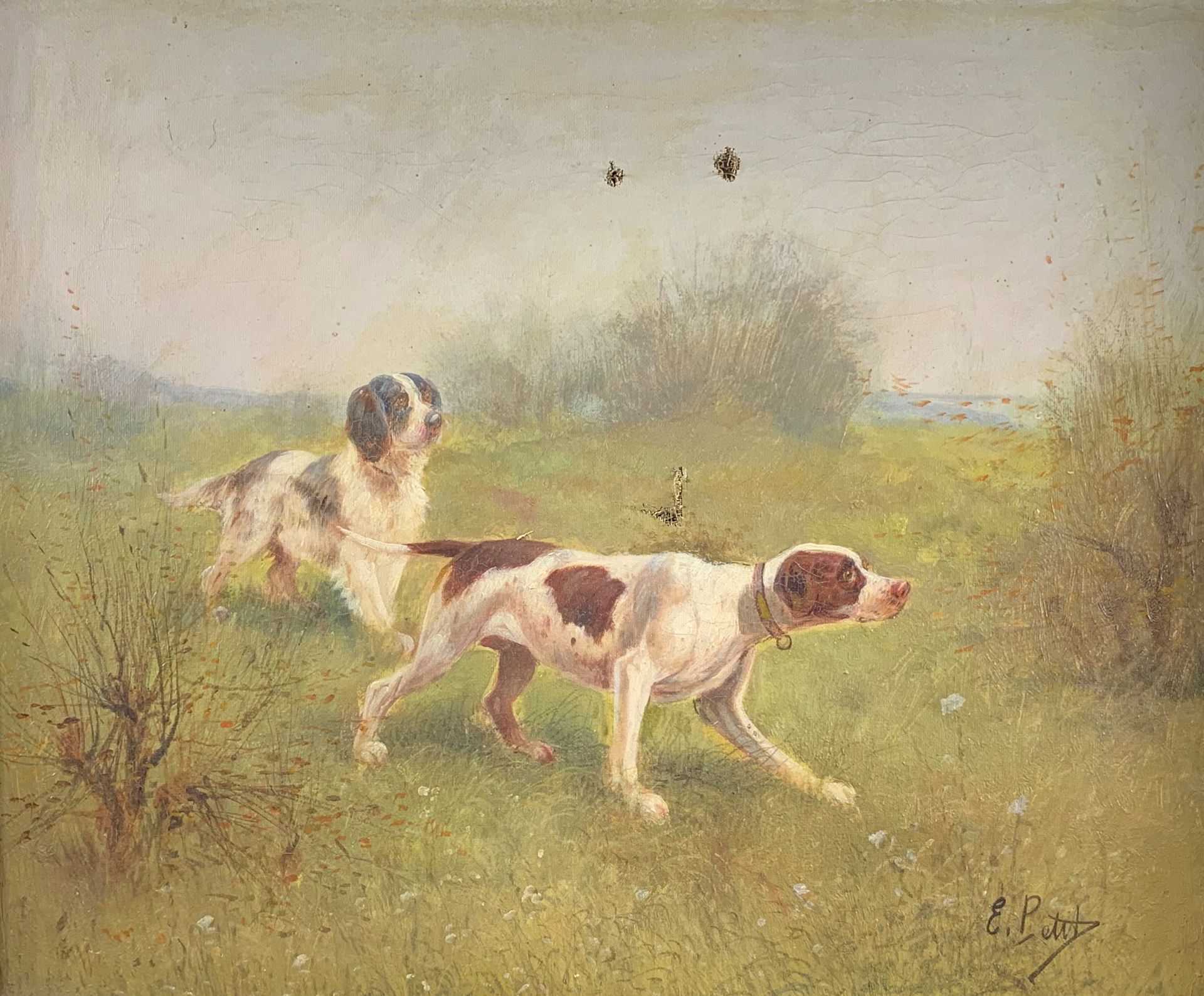 Null Eugène PETIT (1839-1886)

Chiens levant du gibier.

Deux huiles sur toiles &hellip;