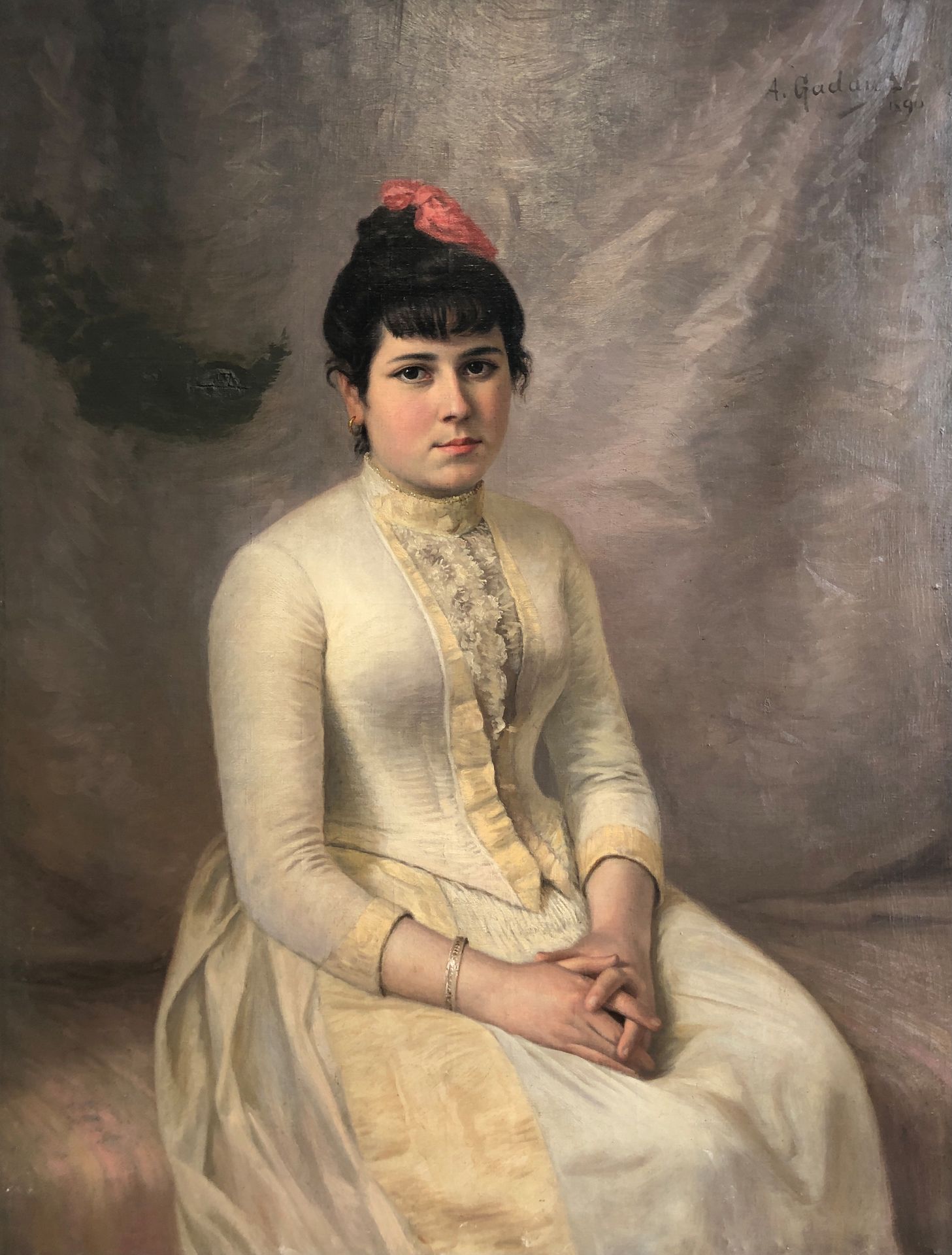 Null Antoine GADAN (1854-1934)

Portrait de jeune femme, 1890.

Huile sur toile &hellip;