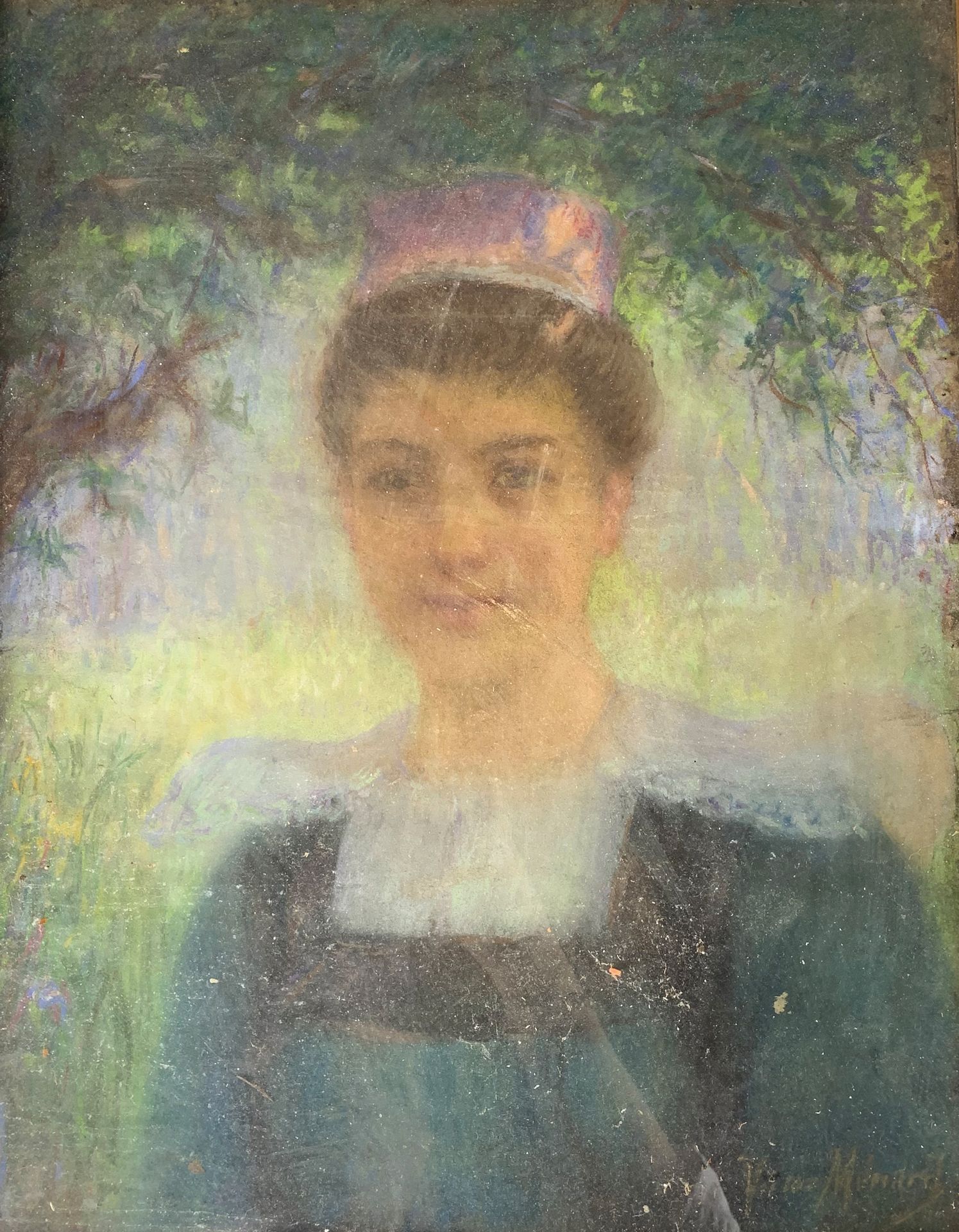 Null Victor P. MENARD (1857-1930)

Portrait de Bretonne.

Pastel signé en bas à &hellip;