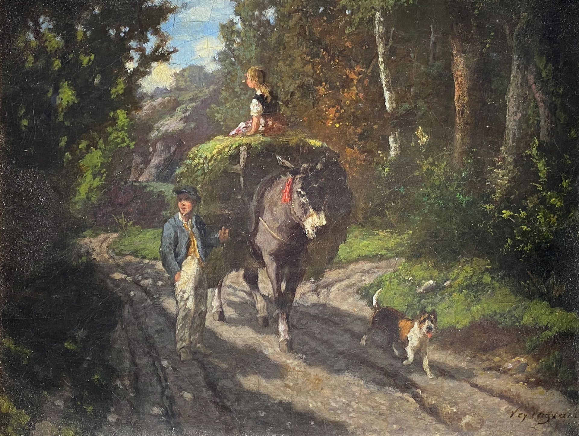 Null Jules Jacques VEYRASSAT (1828-1893)

L'âne tirant une carriole de foin.

Hu&hellip;