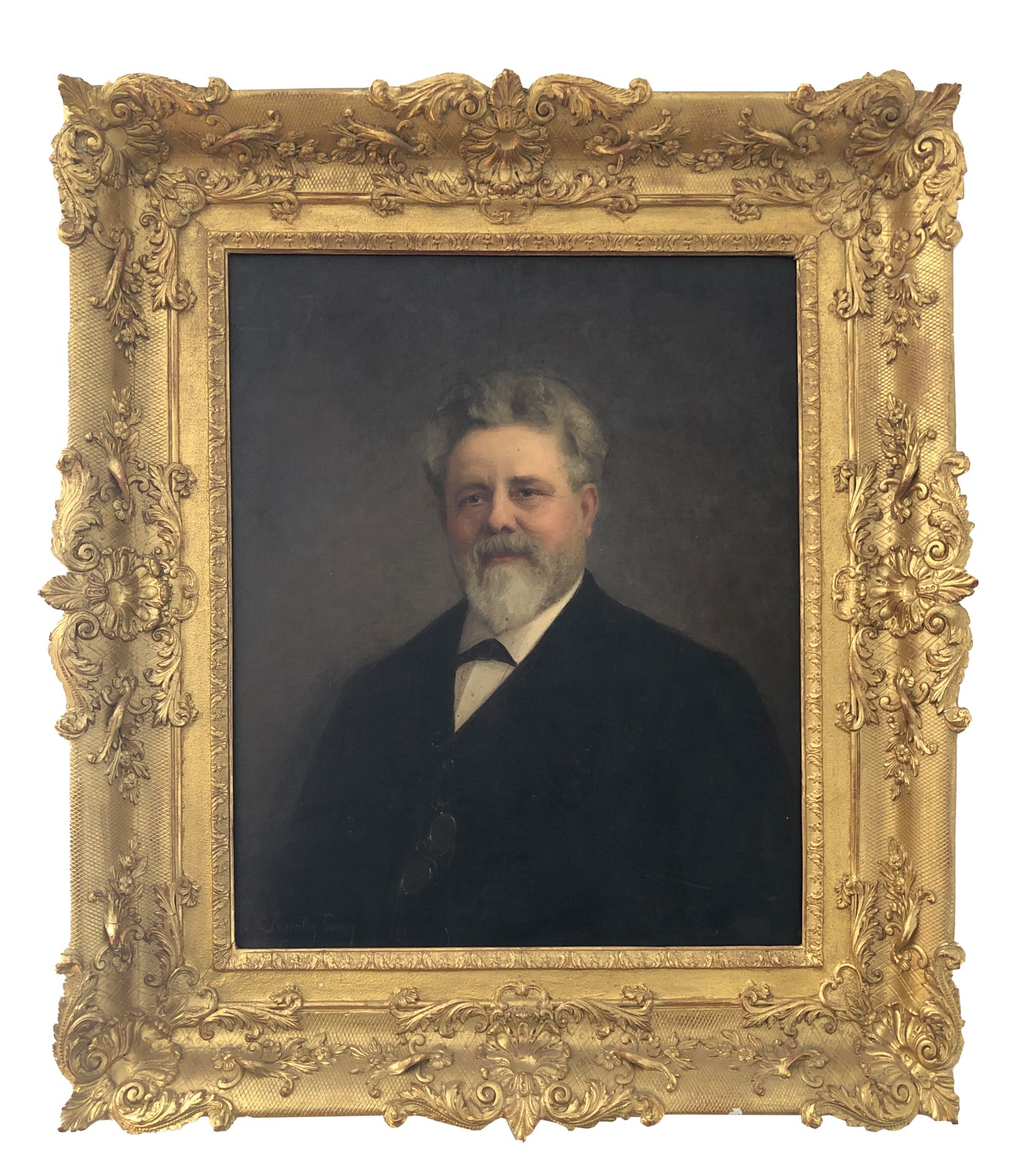 Null Jeanne BOURILLON-TOURNAY (1867-1932). 

Portrait d'homme à la barbe. 

Huil&hellip;