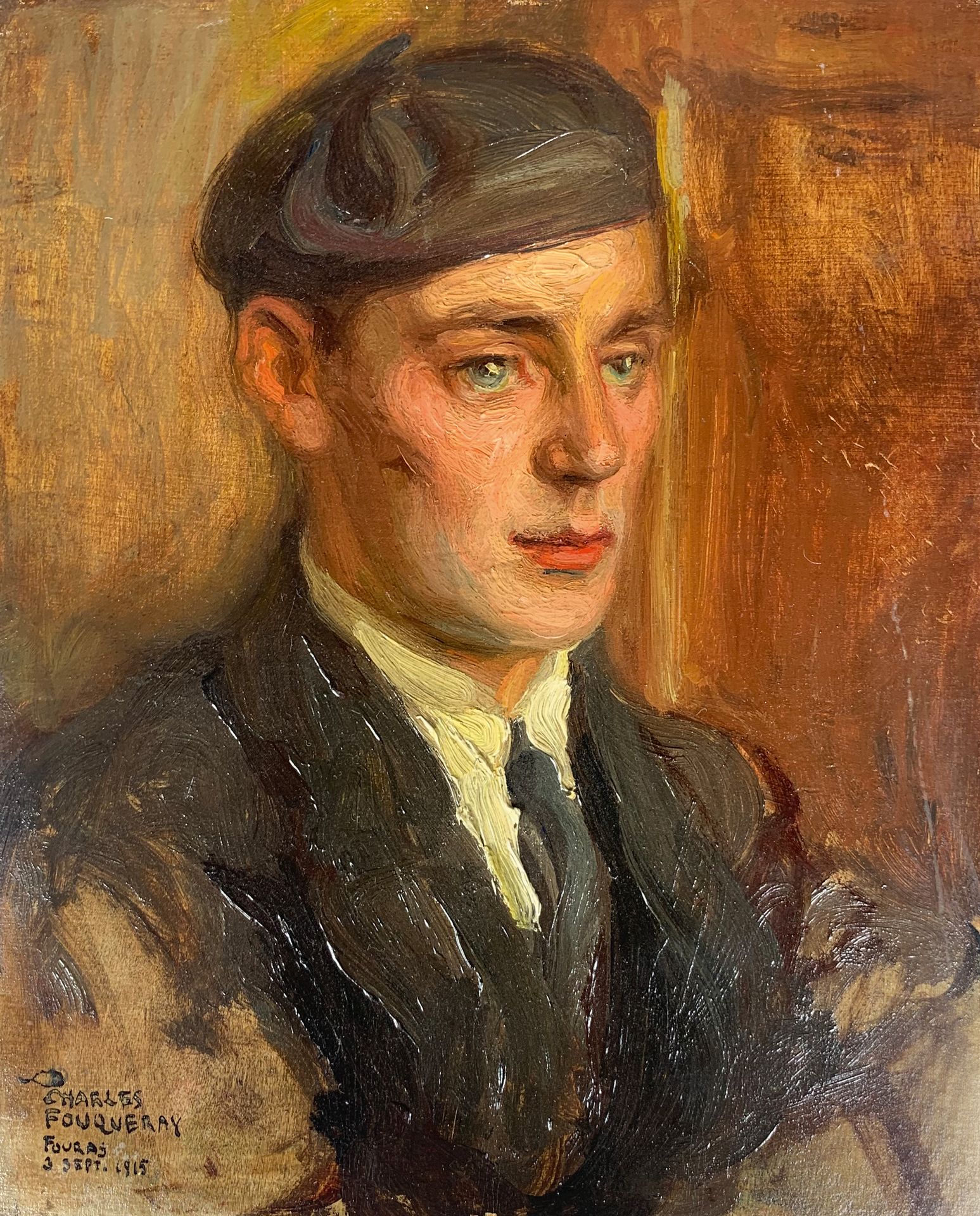 Null Charles FOUQUERAY (1869-1956)

Portrait de Jean Fouqueray au béret, 1915.

&hellip;