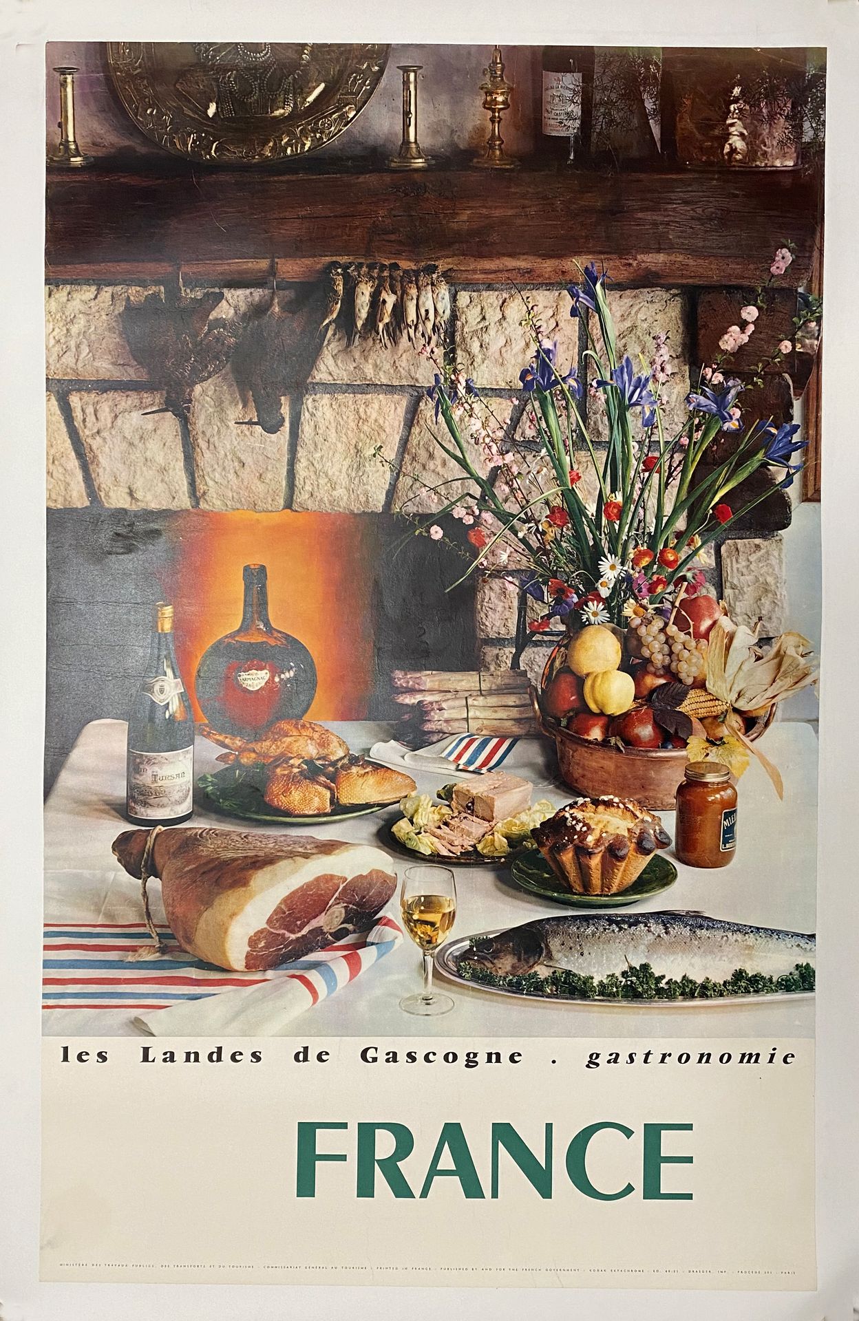 Null "France, Les landes de Gascogne, Gastronomie". 

Affiche offset par DRAEGER&hellip;