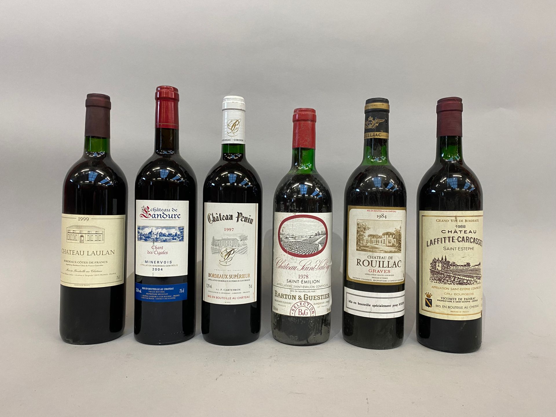 Null 
Lot de six bouteilles : Château Laffitte-Carcasset, Saint-Estèphe, Vicomte&hellip;