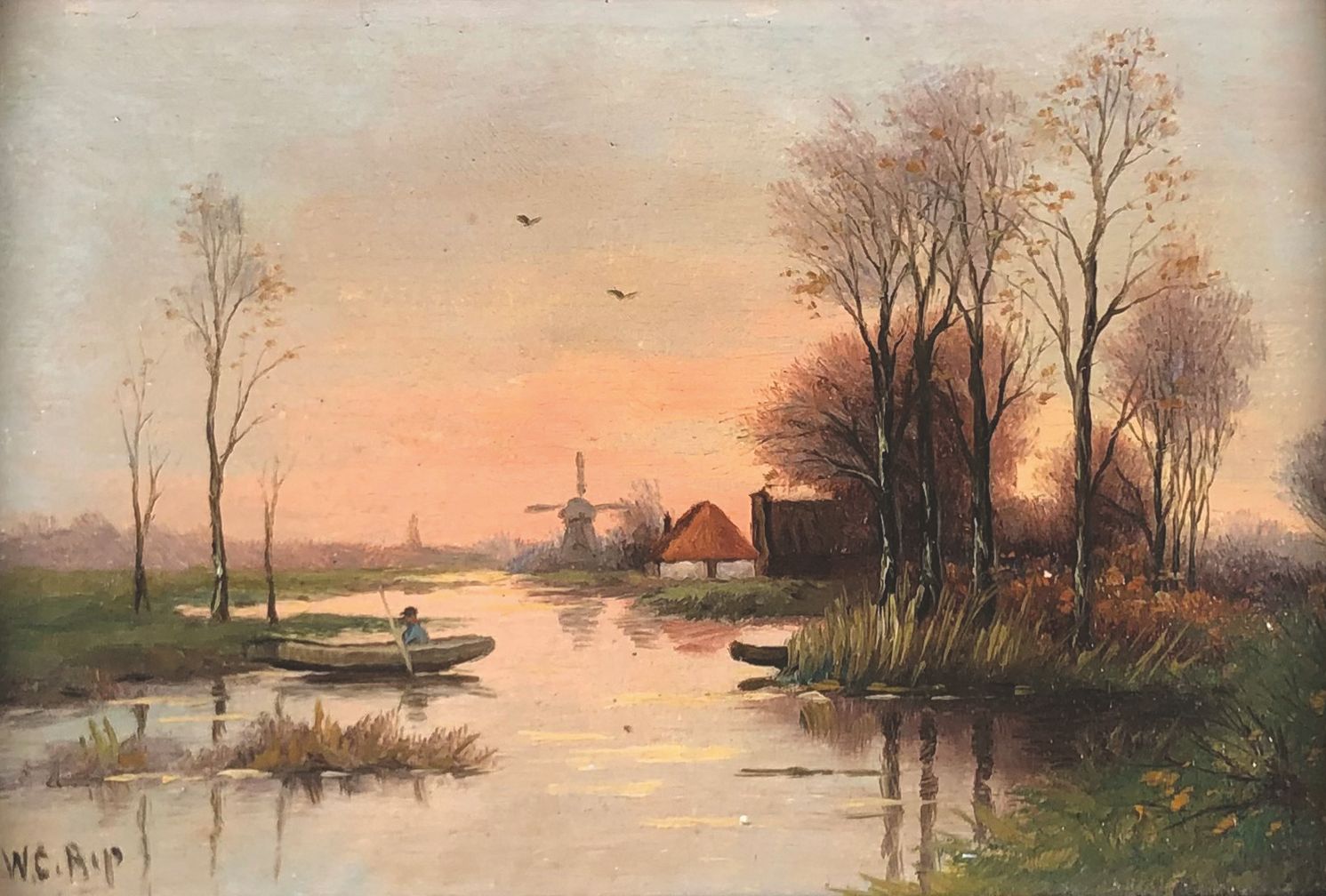 Null 威廉-科内利斯-里普(1856-1922)

荷兰的景观。

左下角有签名的面板油画。

11.5 x 18 cm