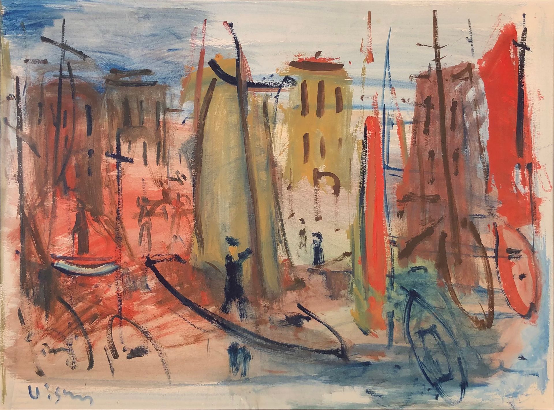 Null 西尔万-维尼 (1903-1970)

帆船。

水彩画，左下角有签名。

视图：39 x 54 cm
