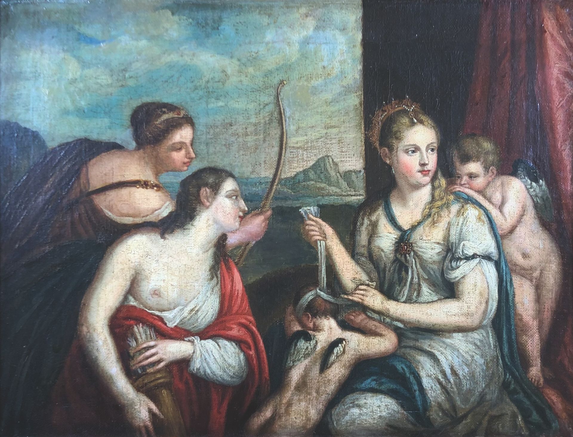Null Escuela del siglo XVII-XVIII

Diana vendando el amor. 

Óleo sobre lienzo. &hellip;