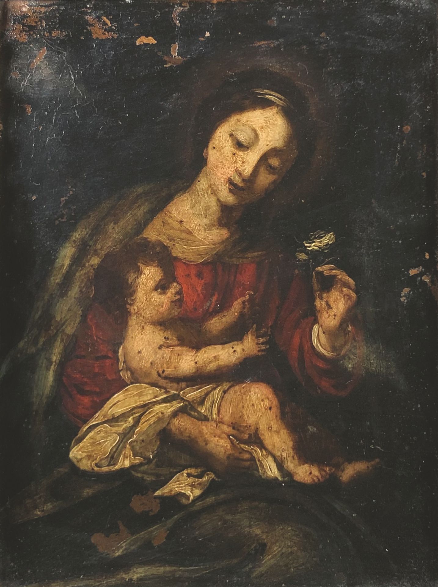 Null 17世纪上半叶的意大利学校

圣母与圣婴。

铜上绘画。 

22,5 x 17,5 cm