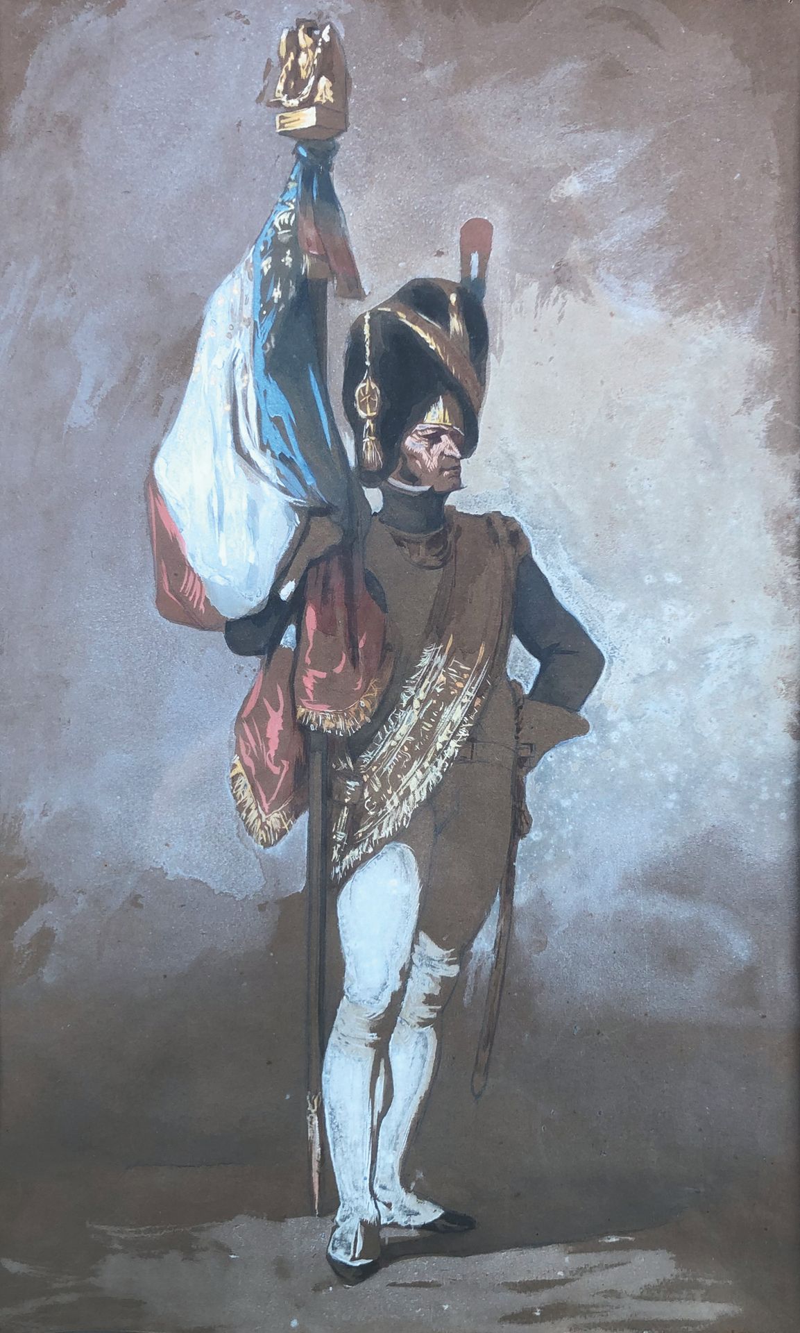 Null School of the XIXth century

Grenadier flag bearer.

Watercolor and gouache&hellip;