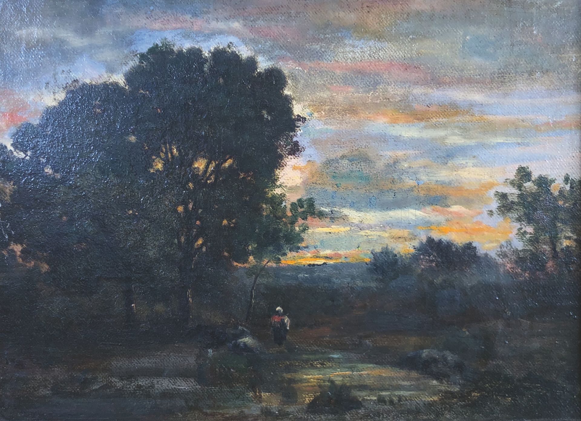 Null School of Barbizon

Walk at the end of the day.

Oil on canvas.

23 x 32,5 &hellip;